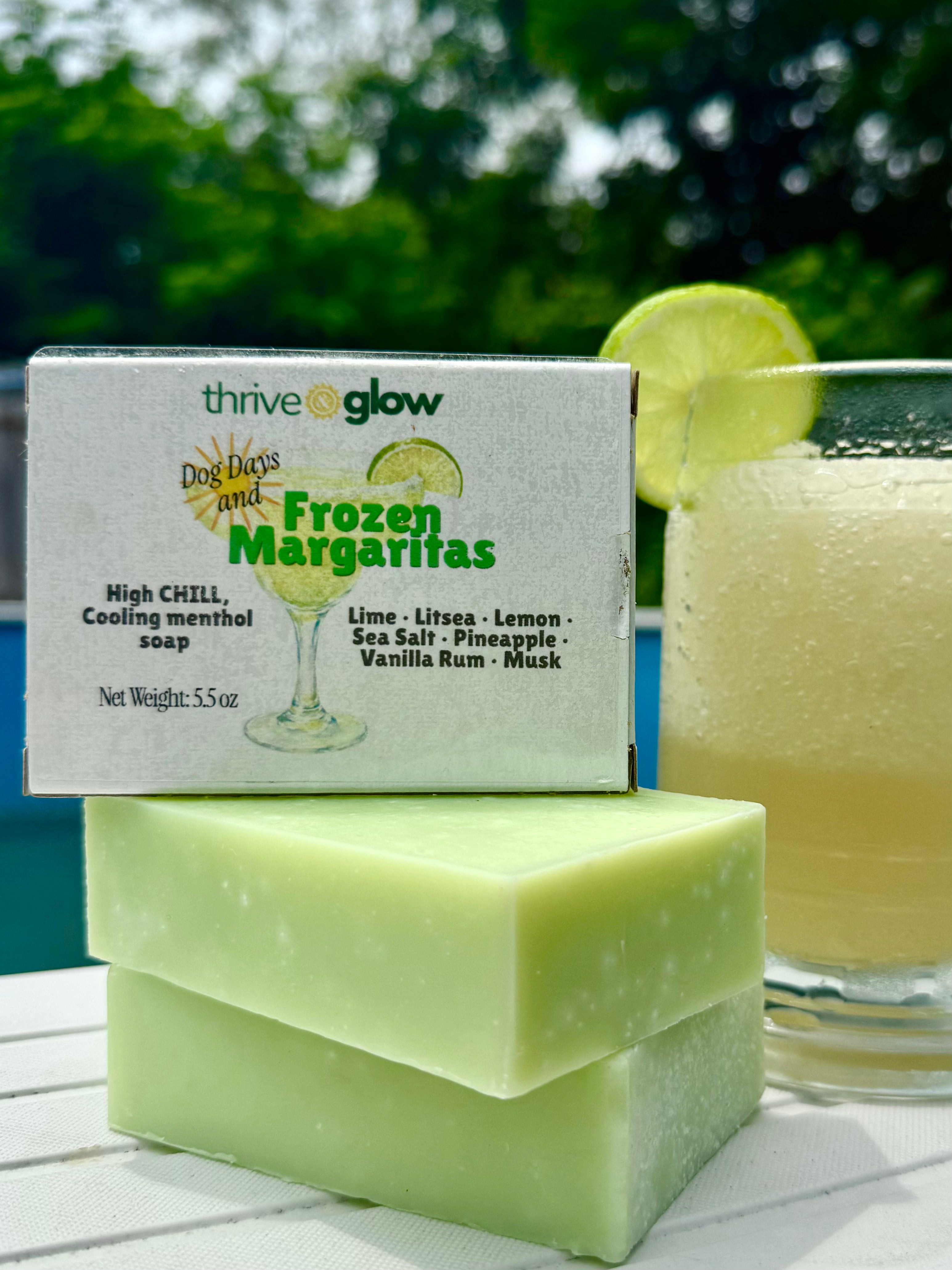 Dog Days & Frozen Margaritas Soap (Cooling Soap with Menthol)