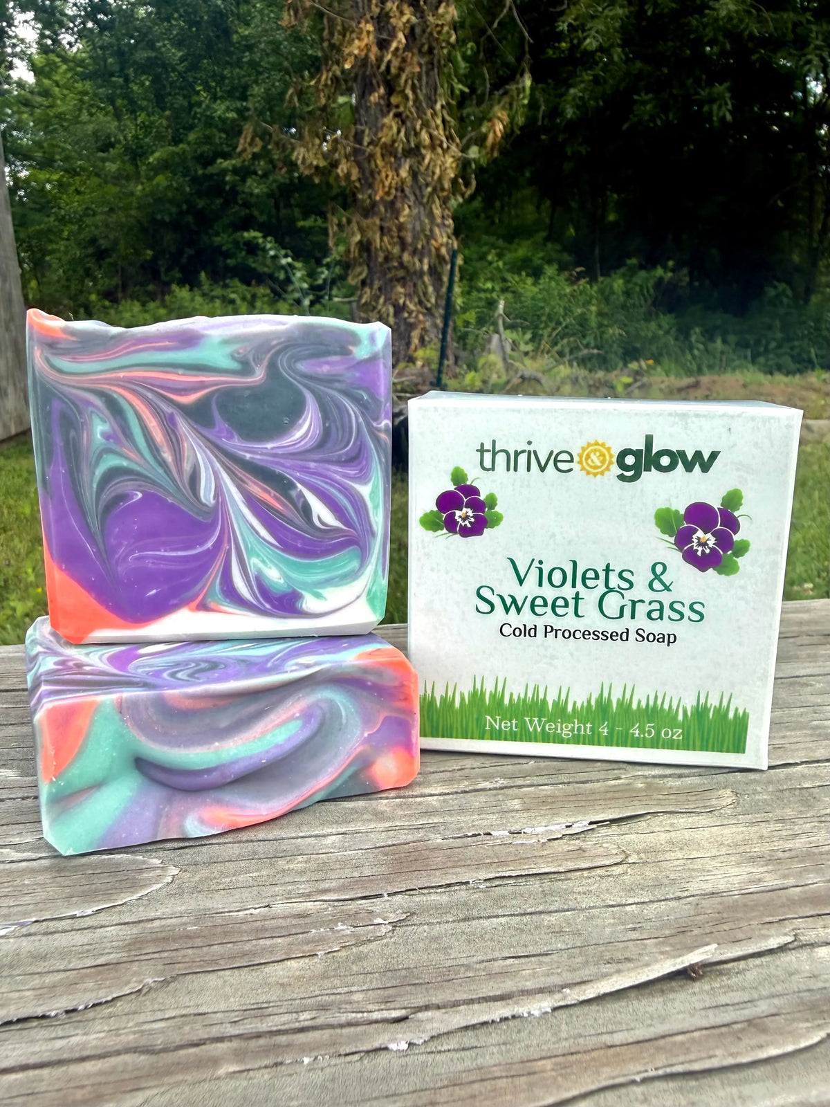 Violets & Sweet Grass Thrive and Glow
