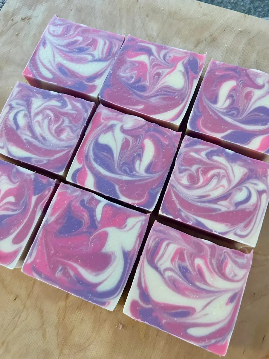 Black Raspberry and Vanilla goat milk soap