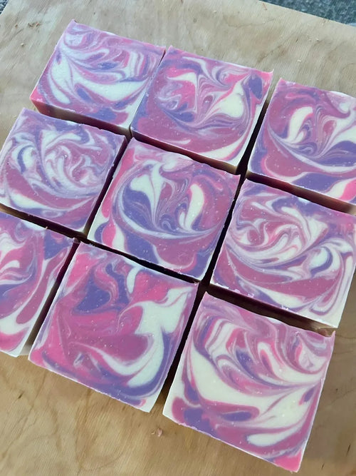 Black Raspberry and Vanilla goat milk soap