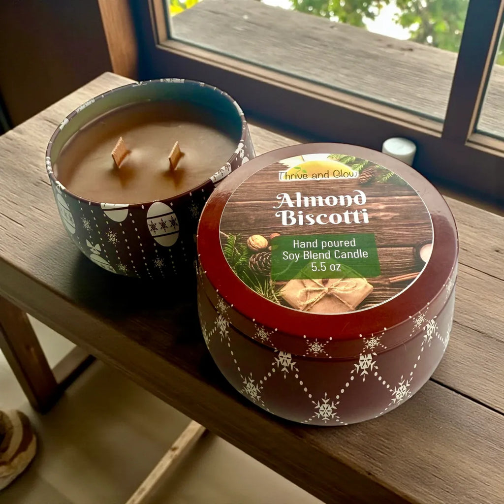 Almond Biscotti Soy Blend Candle (crackling wood wicks)