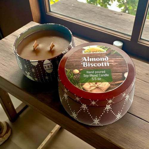 Almond Biscotti Soy Blend Candle (crackling wood wicks)