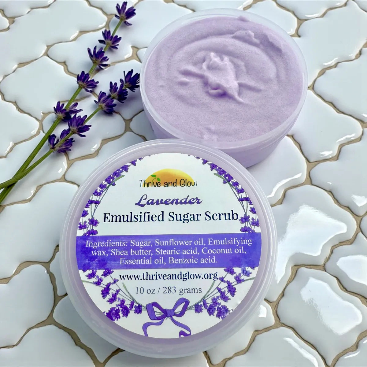Lavender Scented Emulsified Sugar Scrub *Vegan* (essential oil)