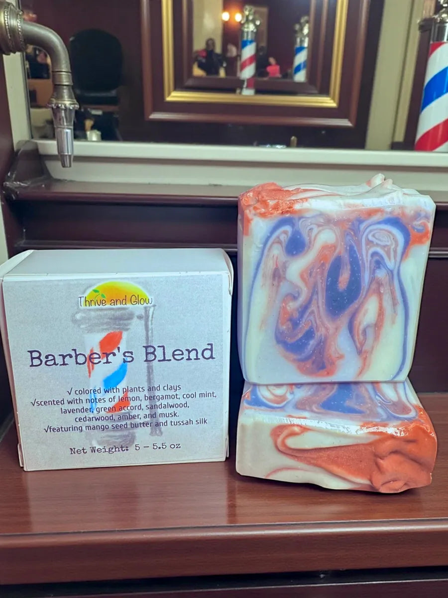 Barber's Blend (featuring tussah silk and colored with plants and clays)