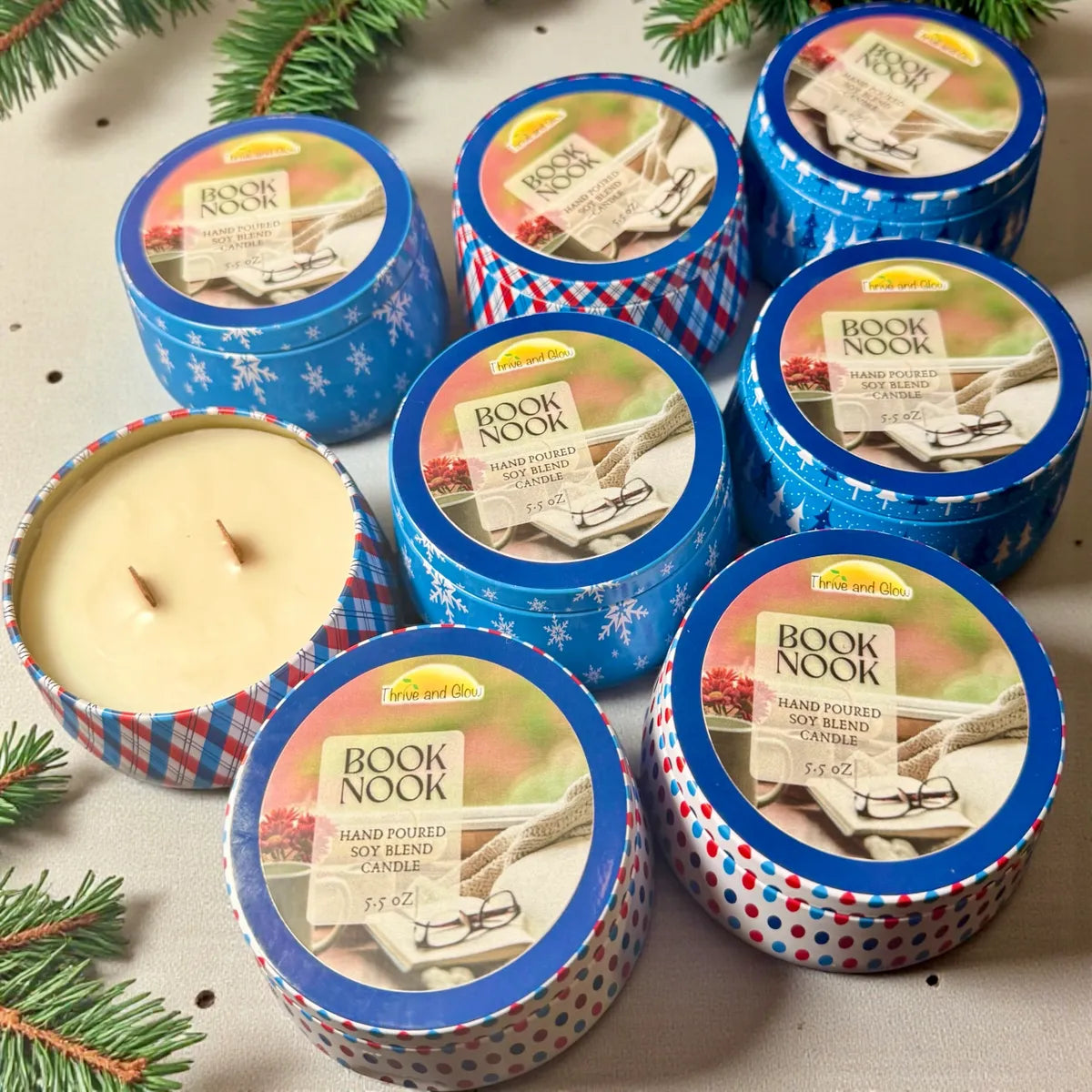 Book Nook Soy Blend Candle (crackling wood wicks)
